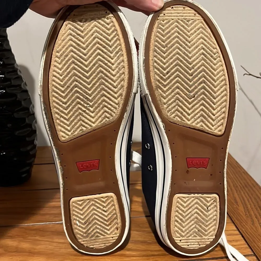 Levi’s Men’s Navy Canvas Shoes Size 8.5.